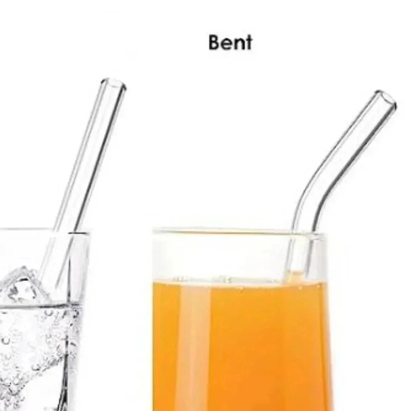 4-Pack Reusable Drinking Glass Straw  2 Straight, 2 Bent, 2 Brushes - NWOT - Picture 7 of 12